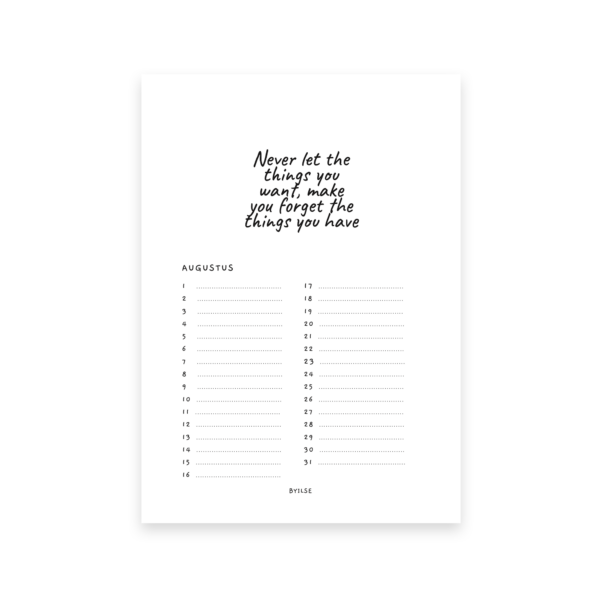 Verjaardagskalender BYILSE - A5 - Afbeelding 3